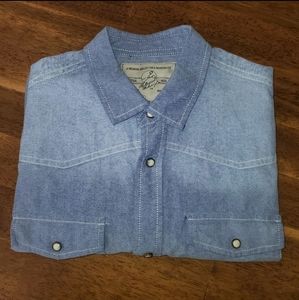 Jack South London LS Western Pearl Snap Button Size Large